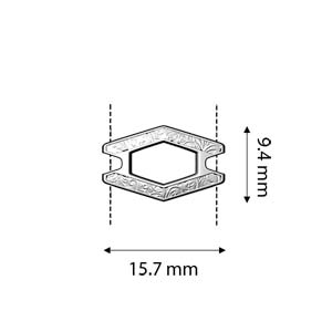 CYM-SD-012971-GP6 / 24kt gold ALADO - SuperDuo connector - 6 pcs