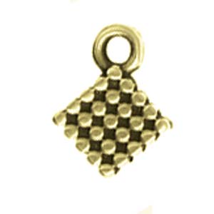 CYM-SQ-012205-AB / Antique brass FERO - Silky bead ending - 2 pcs