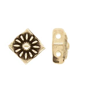 CYM-SQ-012439-AB / Antique brass KOUMELAS - Silky bead substitute - 4 pcs