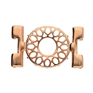 CYM-TL-012511-RG / Rose gold DETIS - Tila bead connector - 1 pc