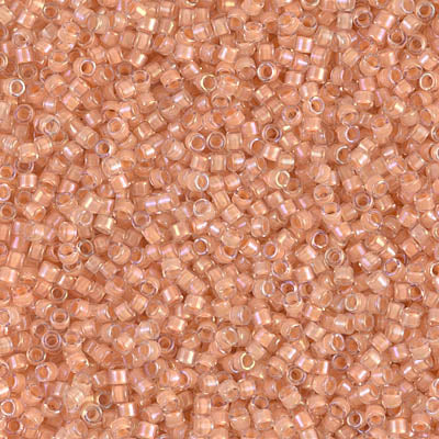 11DB-067  Light peach crystal lined luster - 7.6g