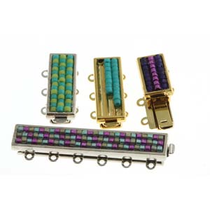 CLSP-171GP2  Gold plate Delica 2-strand clasp