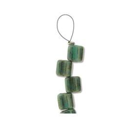 GRV06-30/15495 Turquoise green lumi - 40 bead strand