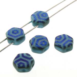 HC06-30/22203WB Turq. azuro laser web - 30 beads