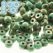 INF48-43400G Turquoise green Picasso - 70 beads