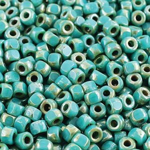 MTB6C-63/43400  Turquoise green Picasso - 8g