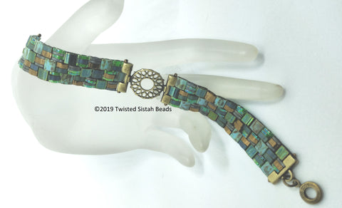 MDBK-004 Mossy glen - Mosaics of Detis Bracelet