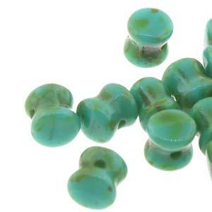 PLT46-30/86805  Turquoise travetine - 30 beads