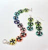 PRK-002 Pinwheel Rainbow Bracelet & Earrings
