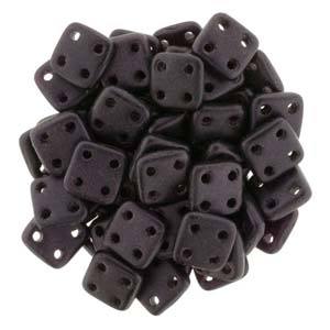 QUT06-79083  Metallic dark plum suede - 50 beads