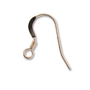 RG-14107 18mm rose gold flat ear wire - 1 pair