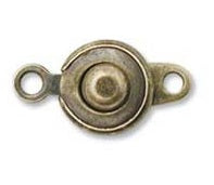 SKG01-AB Antique brass ball & socket clasps - 2 pieces