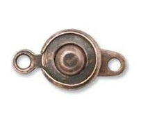 SKG01-AC Antique copper ball & socket clasps - 2 pieces