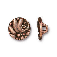 TC94-6588/18 Czech round button - antique copper