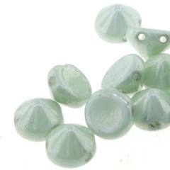 TIP00-14457  Chalk light green luster - 20 beads