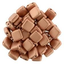 CZT06-K0177  Matte metallic copper - 25 beads