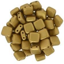 CZT06-K0173  Matte metallic goldenrod - 25 beads