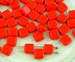 CZT06-93200  Opaque coral red - 25 beads